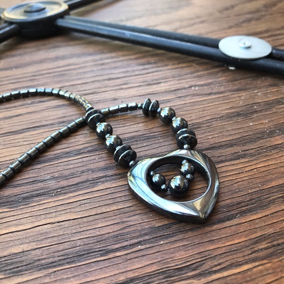 Hematite Heart Necklace - Picture 6 of 16